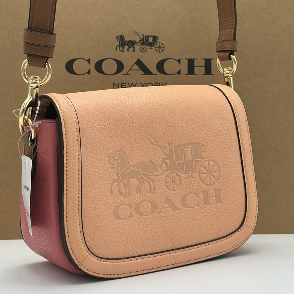 Coach Saddle Bag In Colorblock With Horse And Carriage - Picture 7 of 16